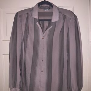 Striped button down blouse